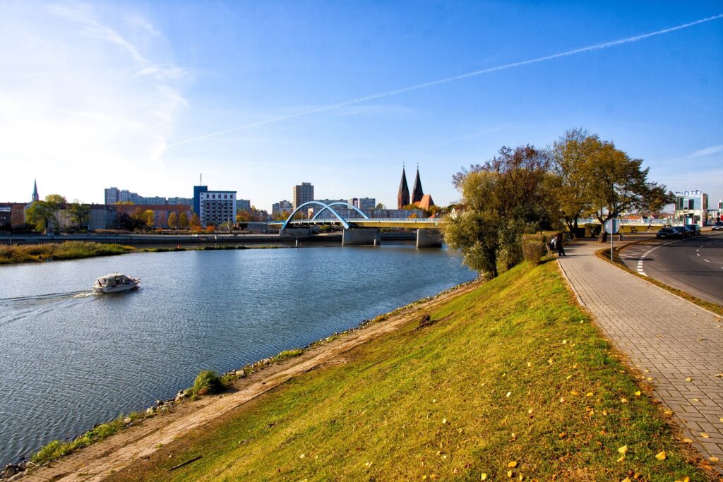 Grenze in Slubice Polen